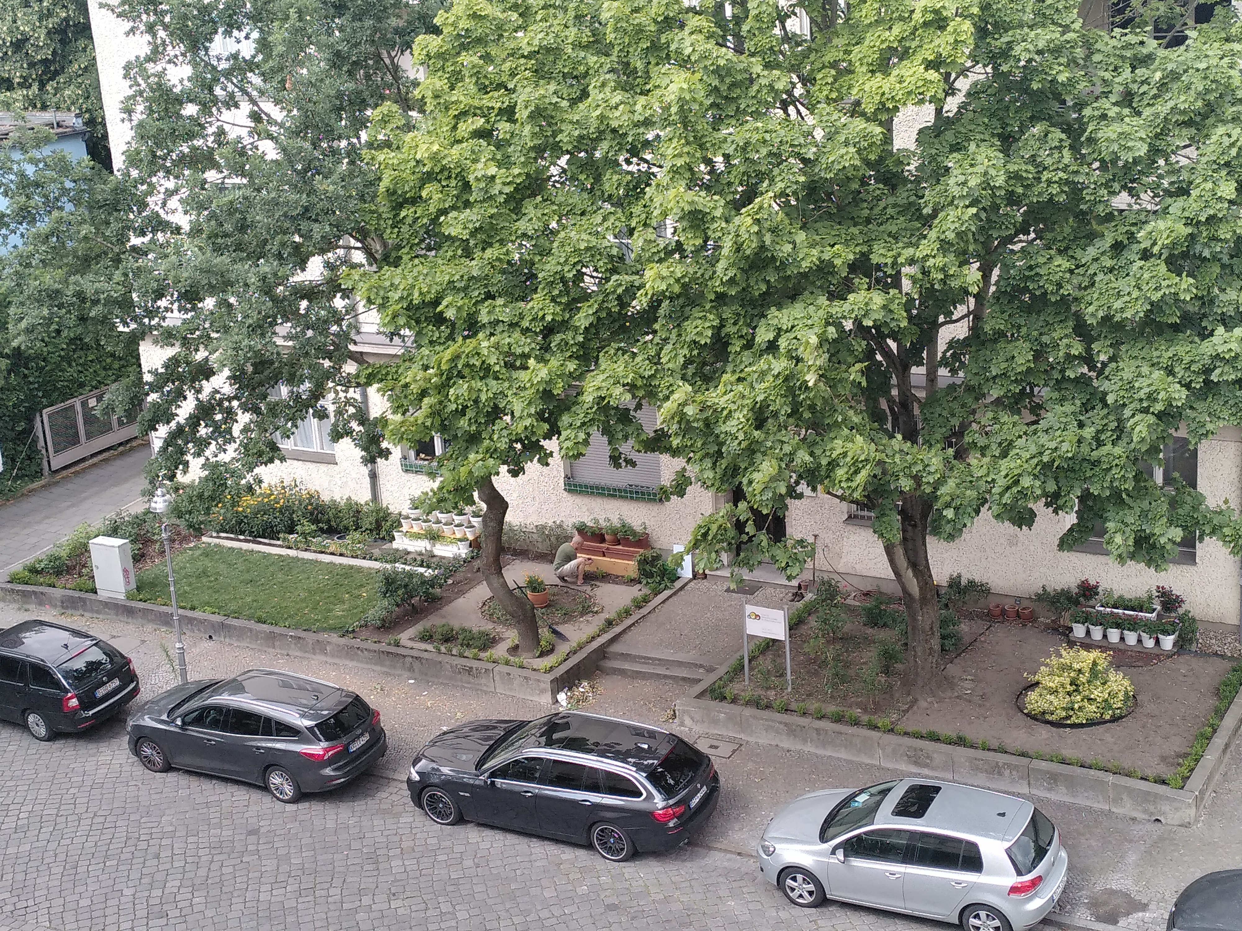 Vorgarten Detail – Beete und Bänke / beds and bench